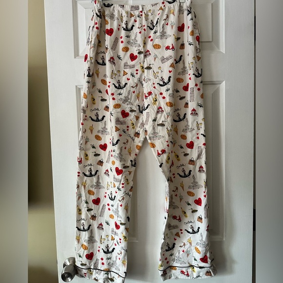 BedHead Pajama pants in That’s Amore fun Italian print, size large - Picture 6 of 7